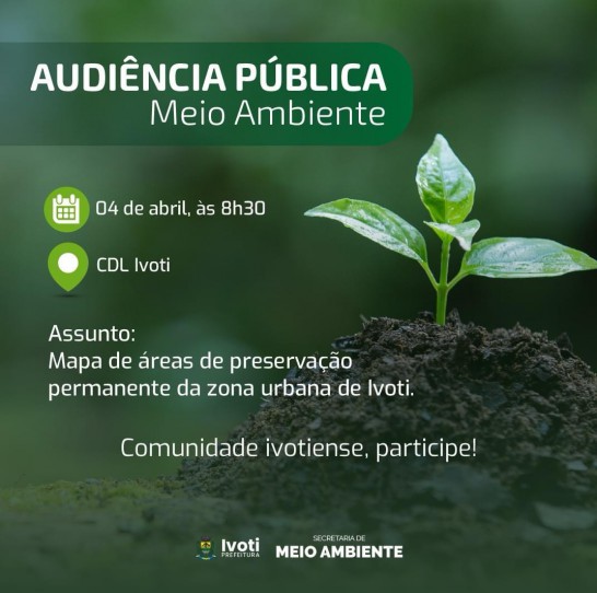 Audiência Pública promovida pela Secretaria de Meio Ambiente